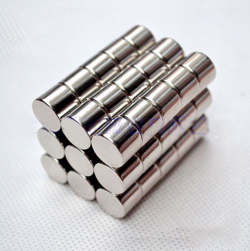 50pcs Neodymium Magnets Super Strong Rare Earth N52 Cylinders 10mm x 10mm