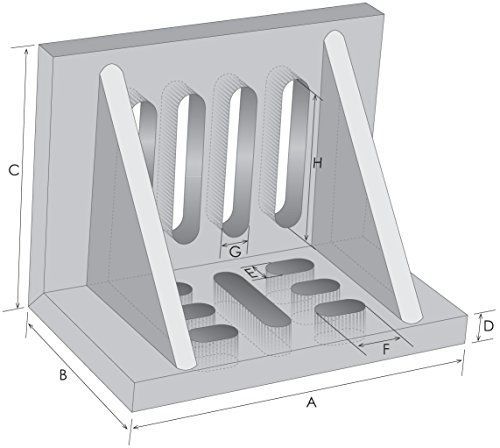 Hhip 3402-0312 12 x 9 x 8&#034; slotted angle plate, webbed for sale