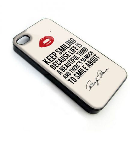 MARILYN MONROE KEEP SMILING BEAUTY Cover Smartphone iPhone 4,5,6 Samsung Galaxy