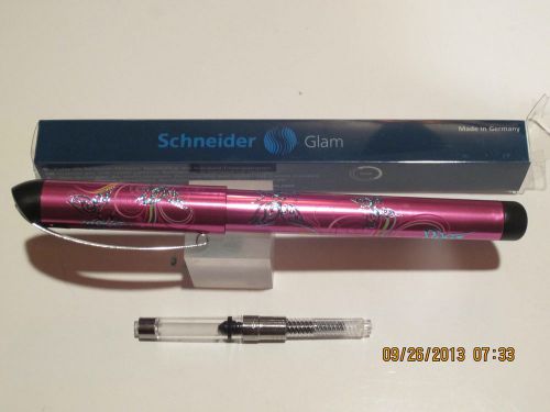 Schneider fountain pen  glam -pink+ free converter-made in germany- med nib for sale