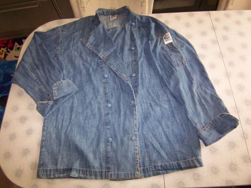 Chef revival - denim cuisinier jacket shirt coat uniform size regular~made usa for sale