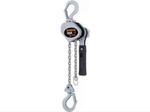 Harrington lx lever hoist chain ratchet 1/2 ton capacity 5 foot lift used for sale