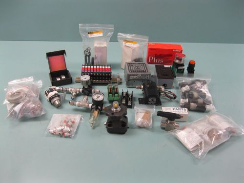 Large lot misc electrical part, valve, allen-bradley, swagelok, etc h17 (2053) for sale