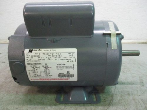 MAGNETEC 1HP SINGLE PHASE AC MOTOR#613910D PN-8-184577-01 FRAME-L56 RPM-1725 NEW