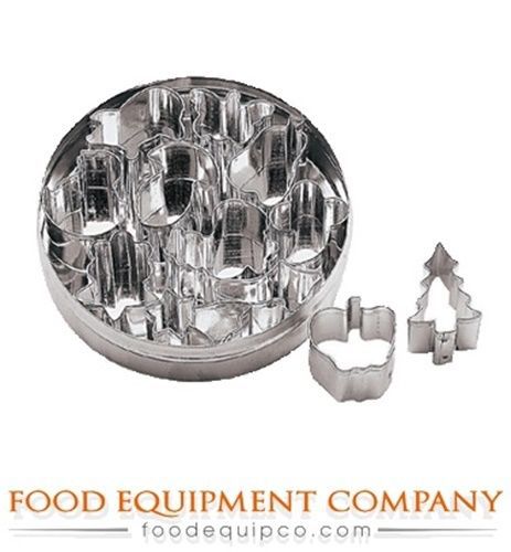 Paderno 47305-12 Dough Cutters geo shapes .5&#034; dia. 12 piece set stainless...