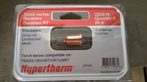 Hypertherm Powermax 85 - 85 Amp Nozzles 220816 5pk