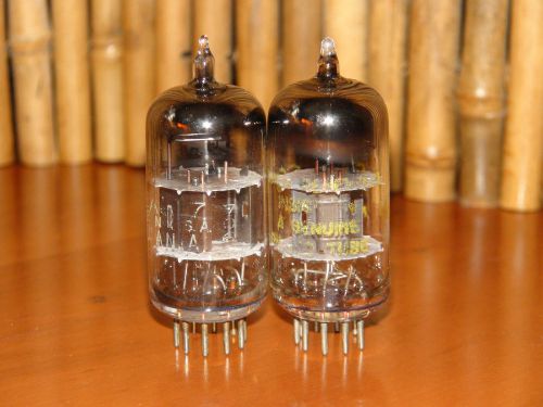 2 Vintage Sylvania 12AZ7 A Stereo Tubes  3900/3800 4175/4025 8.2/7.6 mA 8.2/7.8