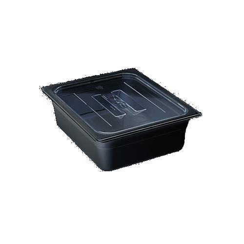 Cambro 40cwch110 camwear food pan cover, 1/4 size, with handle, plastic, black for sale