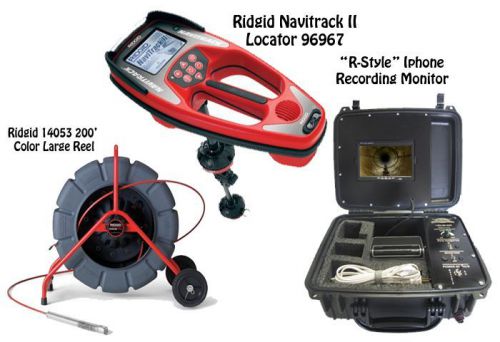 Ridgid 200&#039; Color Reel 14053 Navitrack II Locator 96967 R-Style Iphone Monitor