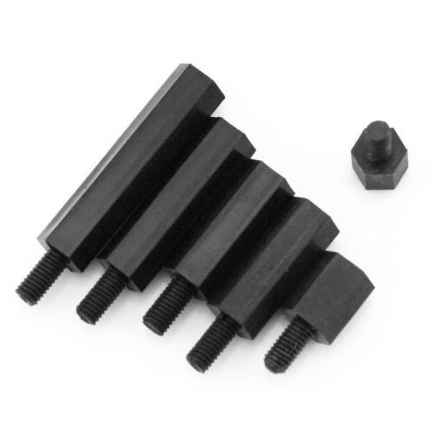 M3 M4 Black Nylon Hex Column Isolation Bracket Screw Support Column Nut Washer