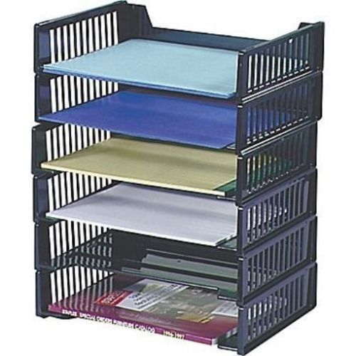 Staples; letter-size trays, black, 6/pack for sale