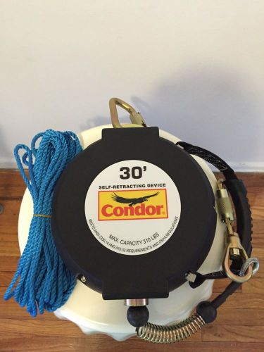 NEW Black Condor 22RT99 Self Retracting Lifeline, 30 ft., 310 lb. Safety Harness