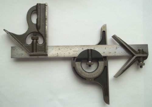 Lufkin 12&#034; #2504r combination square - square, center &amp; protractor heads for sale