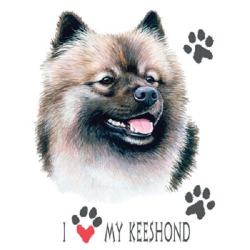 Love my keeshond dog heat press transfer for t shirt tote sweatshirt quilt  869a for sale