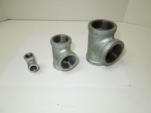 TEE 150# 1&#034; NPT GALVANIZED MALLEABLE IRON     &lt;MI030641G