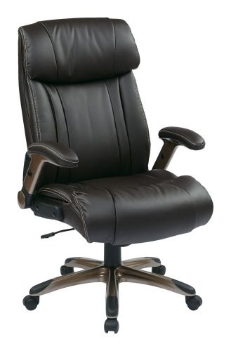 Executive Bonded Leather Chair in Cocoa/Espresso