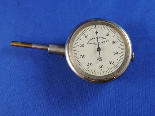 Randall &amp; Sticky Waltham, Mass. 1&#034; / 1000 Dial Indicator Gauge