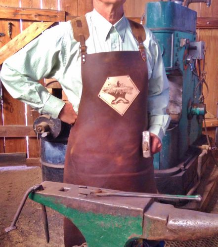 Heavy duty protective leather aprons for blacksmiths, blade smiths, fabricators for sale