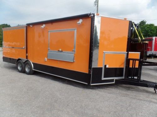 Concession Trailer 8.5 X 24 Orange Food Event Catering