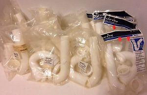 Lot of 13 P-TRAP 1 1/2&#034; Kitchen Bathroom Drain Sink PVC DuraPro