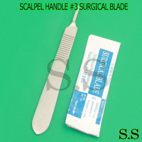 1 SCALPEL KNIFE HANDLE #3 + 20 STERILE SURGICAL BLADE #12