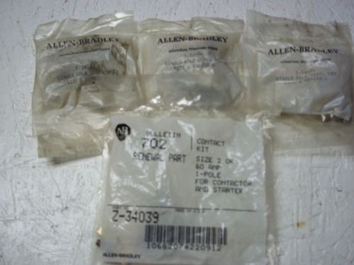 4 nip allen bradley z 34039 size 2 702 starter rebuild contacts z34039 for sale