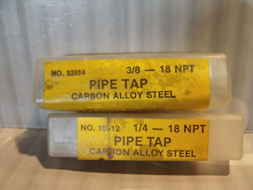 DESCO 3/8 18 NPT &amp; 1/4 18 NPT PIPE TAPS NEW IN SEALED TUBES