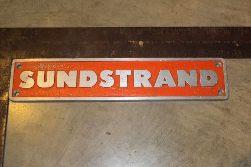 SUNDSTRAND Nameplate Machine Sign Cast Aluminum 97-4515-1