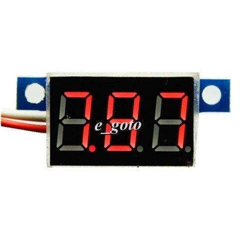 Red LED Panel Meter 3.3V - 30V DC Mini Lithium Battery Digital Voltmeter