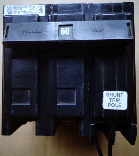 Bab2060s 2 pole 60 amp ba circuit breaker, new!! for sale