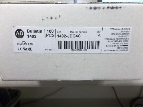 Qty: 100 - Allen Bradley 1492-JDG4C Terminal Blocks