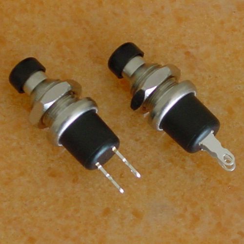 ++ 10pcs momentary black push button switch dc50v 0.3a e for sale