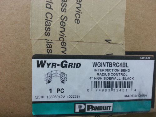 Panduit Wyr-Grid 4&#034; high sidewall radius WGINTBRC4BL NEW