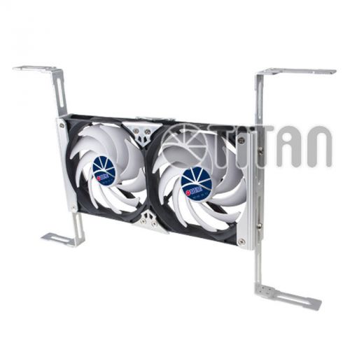 2 x 120mm Multi-Purpose Aluminum Rack Fan Kit w/ Speed Control for RV&#039;s 12V 24V