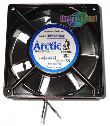 Arctic 120mm x 38mm 110-120 Volt AC Metal Frame Ball Bearing Fan KEST-471BW