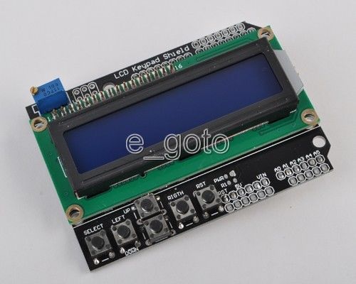 1602 LCD Board Keypad Shield Blue Backlight For Arduino Duemilanove Robot