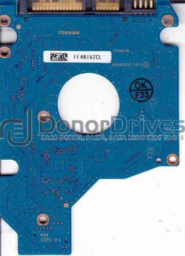 MK2552GSX, B0/LV011C, HDD2H02 F VL01 S, G002217A, Toshiba SATA 2.5 PCB + Service