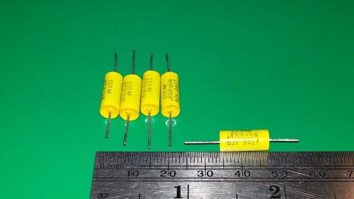 5 Pieces, .47uf 63v Poly Film Capacitors 5% Axial, NOS