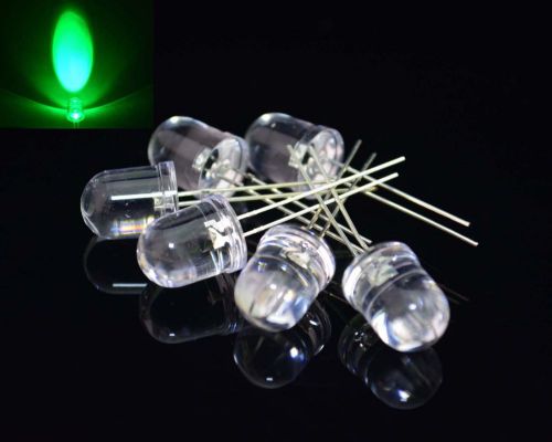 10pcs 10mm Green 18000mcd LED Diodes Lamp Ultra Bright green leds DIY