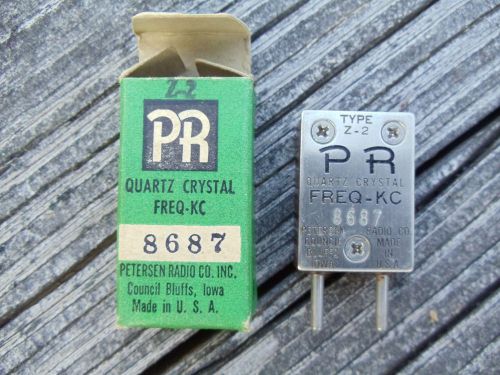 PETERSEN RADIO CO. QUARTZ CRYSTAL 8687 FREQ-KC   TYPE Z-2