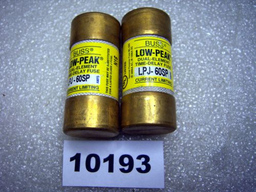 (10193) Lot of 2 Buss LPJ-60SP Fuses