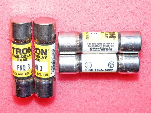 TRON FNQ-3 Time-Delay Fuse 3A 500V BUSS Bussmann NEW