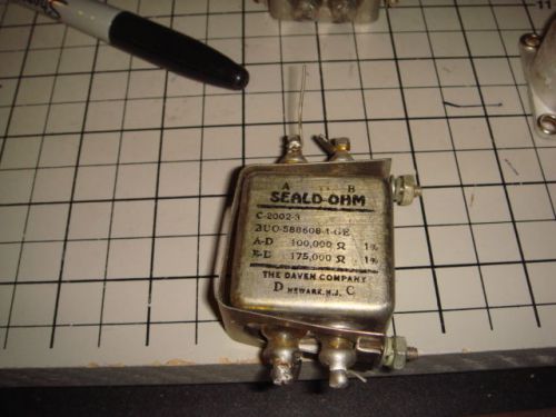 Daven NOS Seald OHm Music Box Resistor Unit 100K  175K   +-1%