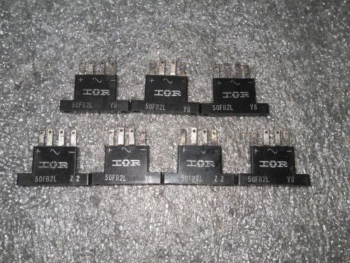 (V55-7) 1 LOT OF 7 USED INTERNATIONAL RECTIFIER 50FB2L BRIDGE RECTIFIERS