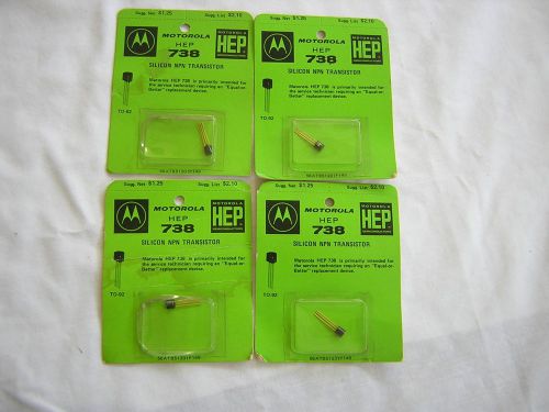 4 VINTAGE MOTOROLA HEP 738 TRANSISTOR