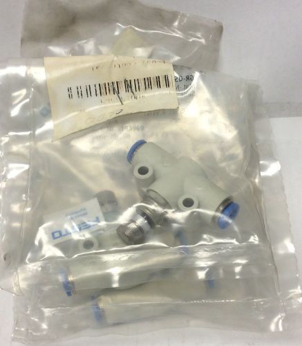 LOT OF 5 FESTO INLINE PNEUMATIC FLOW CONTROL GR-QS-6