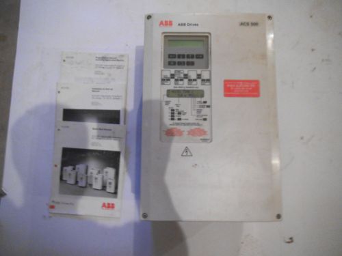 Abb 10 hp ac motor drive, acs501-010-2-00p2, 208-240vac 3 ph - used for sale