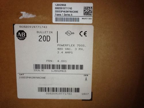 NEW (NIB) ALLEN BRADLEY POWERFLEX 700s 20DD3P4A3NYNACANE