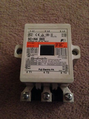 FUJI SC80BAA 3NC2T SC-N4 (80) CONTACTOR 110-120V COIL