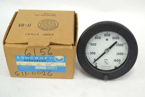 NEW ASHCROFT 45-1377A DURAGAUGE PRESSURE 1600KPA 1/4 IN NPT GAUGE B355795